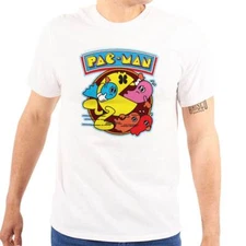 Cool Retro PACMAN Arcade Game Cartoon Ghosts Womens or Mens Crewneck T Shirt Tee