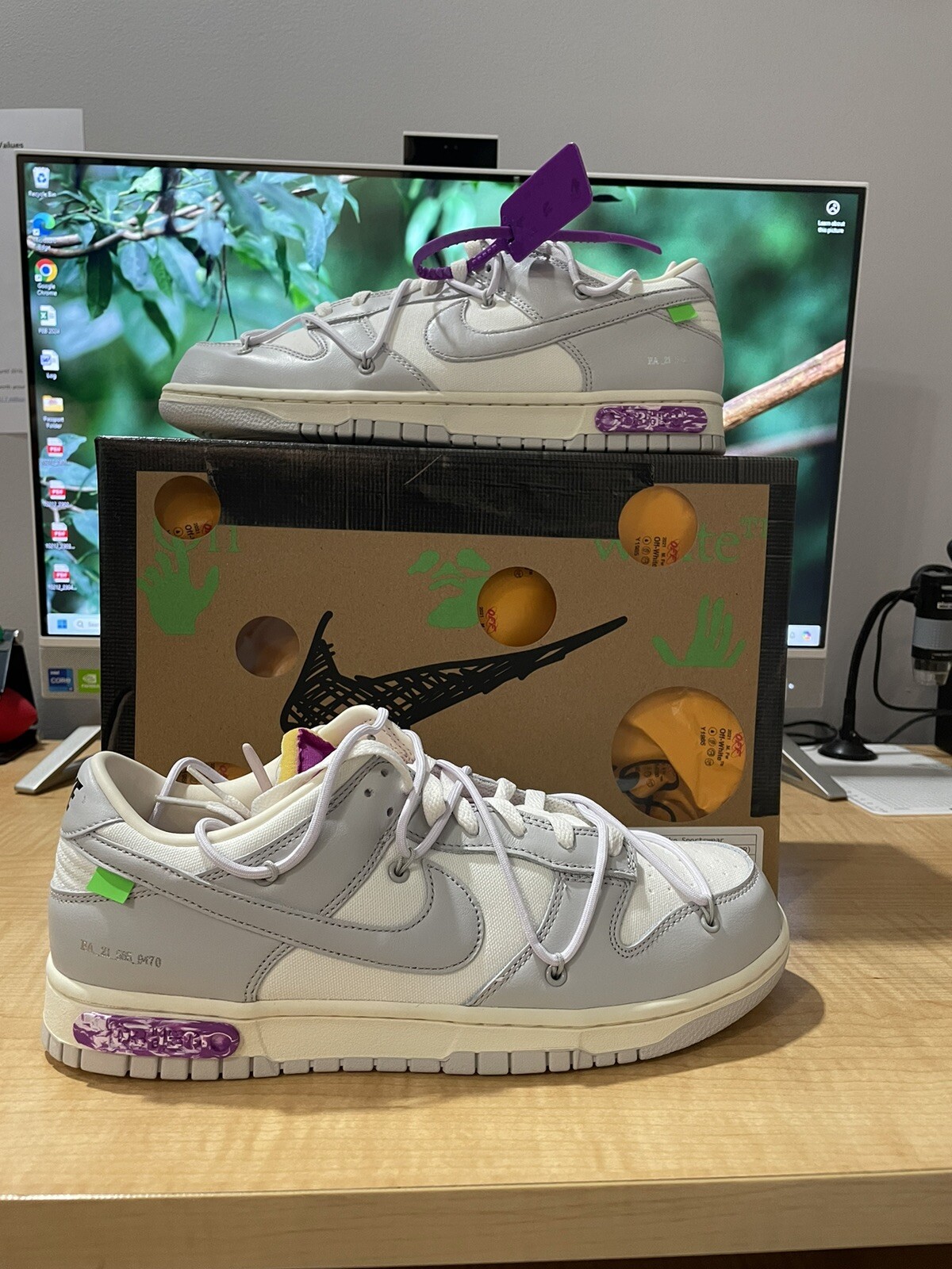 OFF WHITE X NIKE Taglia 10 5 Nike Off White x Dunk Low 03 di 50. Nuovo