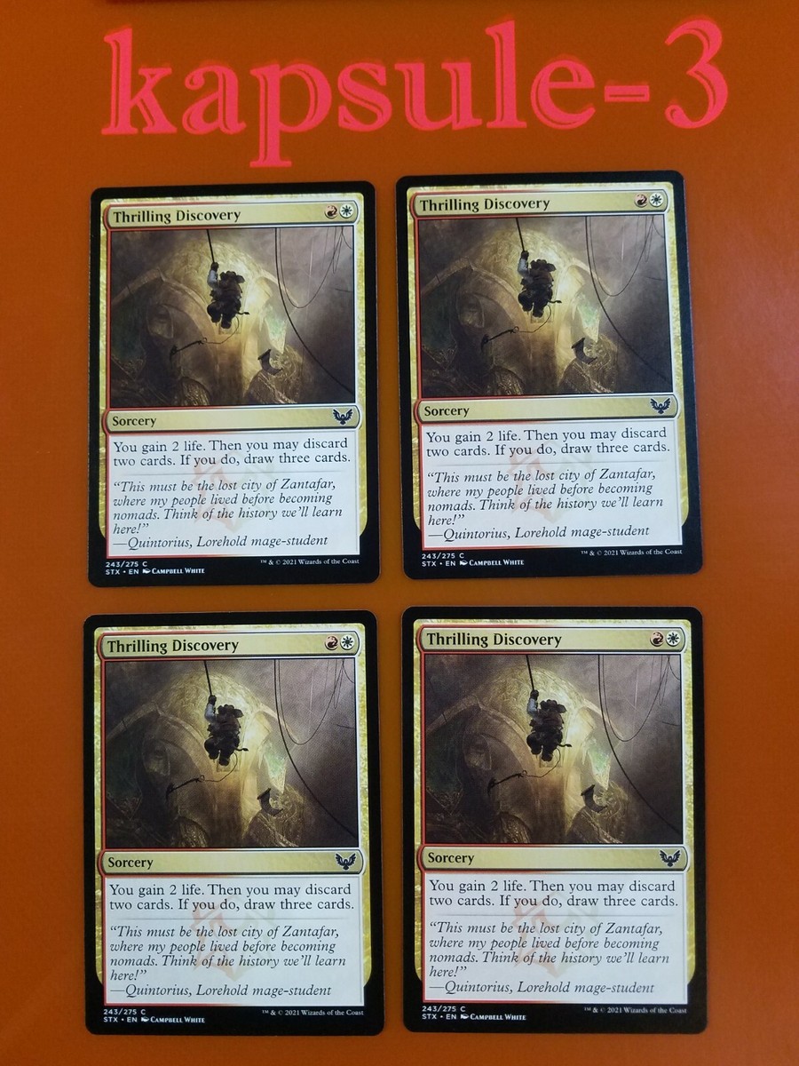 4x Thrilling Discovery | Strixhaven School of Mages | MTG Magic Cards | eBay
