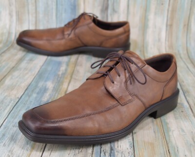 Ecco Minneapolis Tie Men's Oxfords Brown British Toe Size 47 US 13 Danish Design