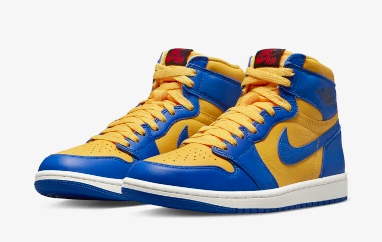 Jordan 1 Retro High OG 'Reverse Laney' Blue Yellow FD2596-700