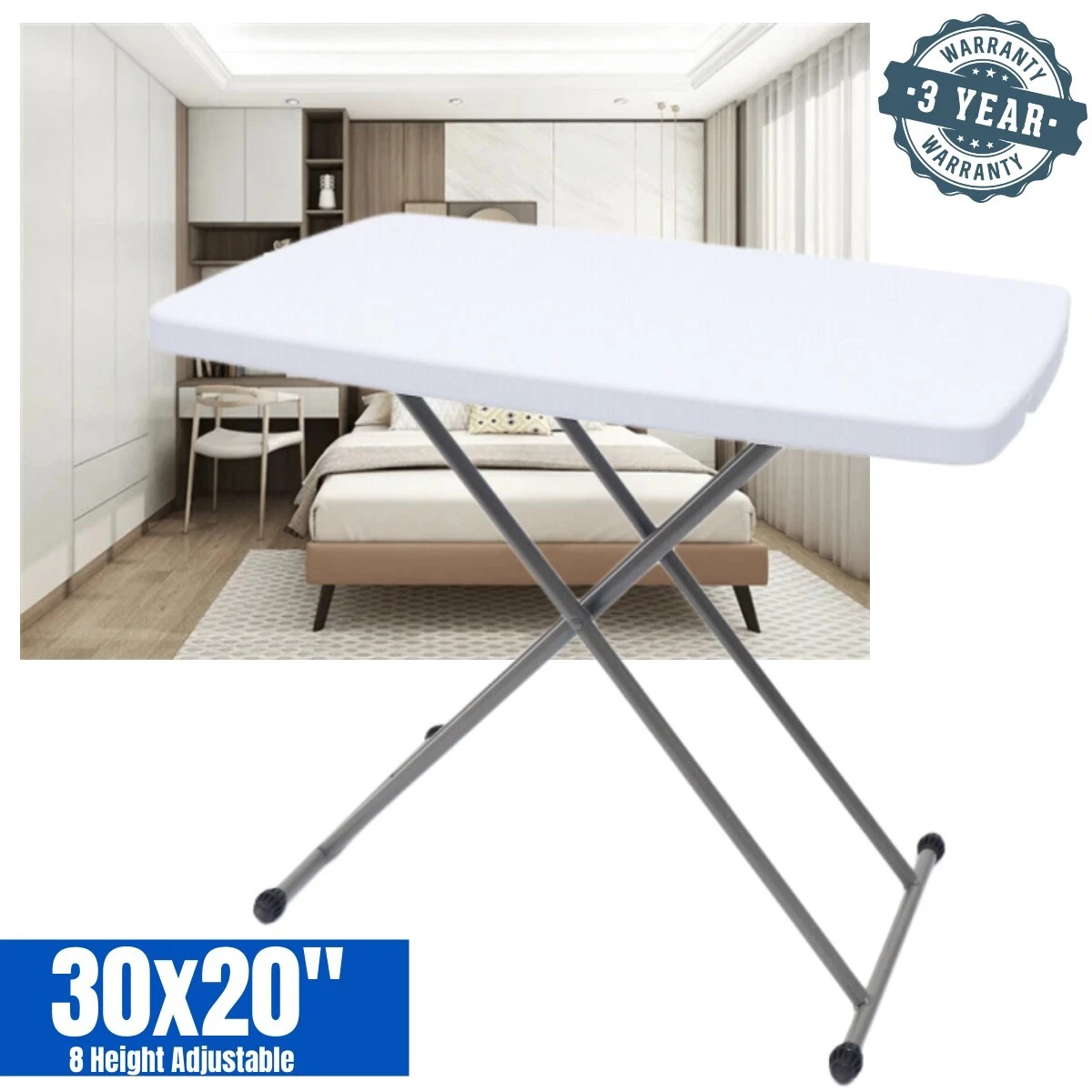 Adjustable height folding card table deals