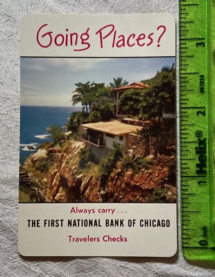 Vintage Calendar Card National Bank Chicago Walworth State Bank Wisconsin 1962