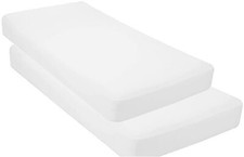 100 Jersey Knit Cotton Fitted Crib Sheet for Standard Crib and Toddler Bed 2 PK