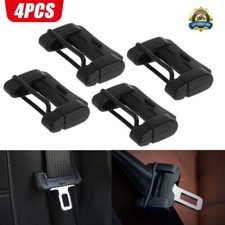 4pc Black Car Seat Safety Belt Buckle Clip Silicone Anti-scratch Cover Universal 4pc Black Car Seat Safety Belt Buckle Clip Silicone Anti-scratch Cover Universal