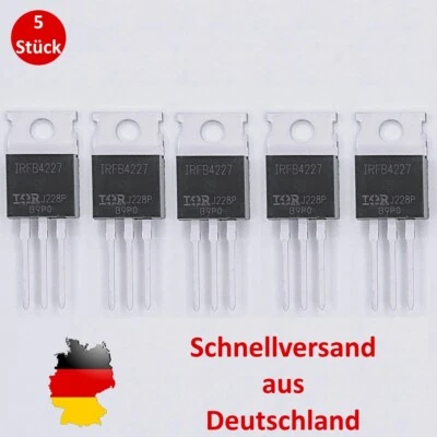 INTERNATIONAL RECTIFIER 5 x Stück IRFB4227 , Transistor , Mosfet , 200V , 65A , 330W , TO-220 N-Channel