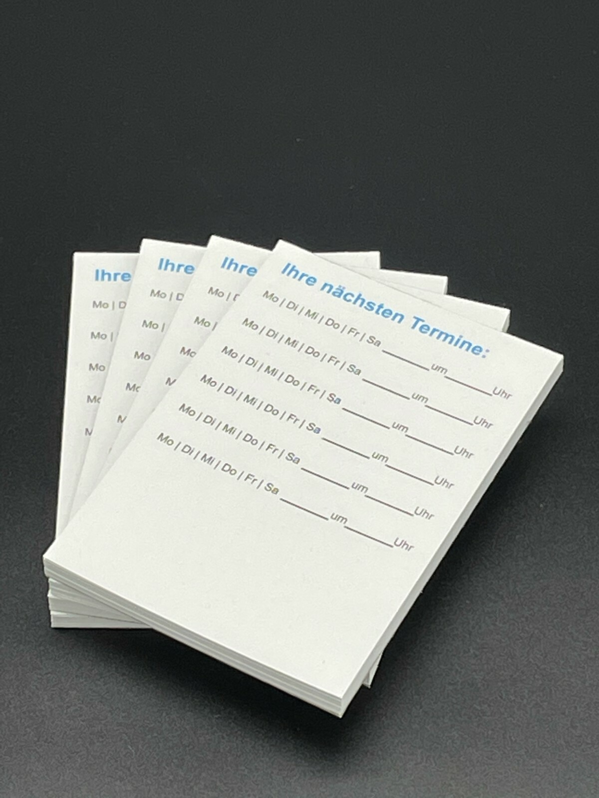 Terminblock, Block mit 50 Blatt für 1-6 Termine mit Feld für Firmenstempel. NEU