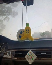 Super Mario Koopa Shell Slip Banana Car Truck Rear View Mirror Hanger Ornament Super Mario Koopa Shell Slip Banana Car Truck Rear View Mirror Hanger Ornament