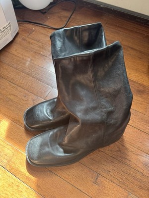 Miista Arden Fold Over black leather boots