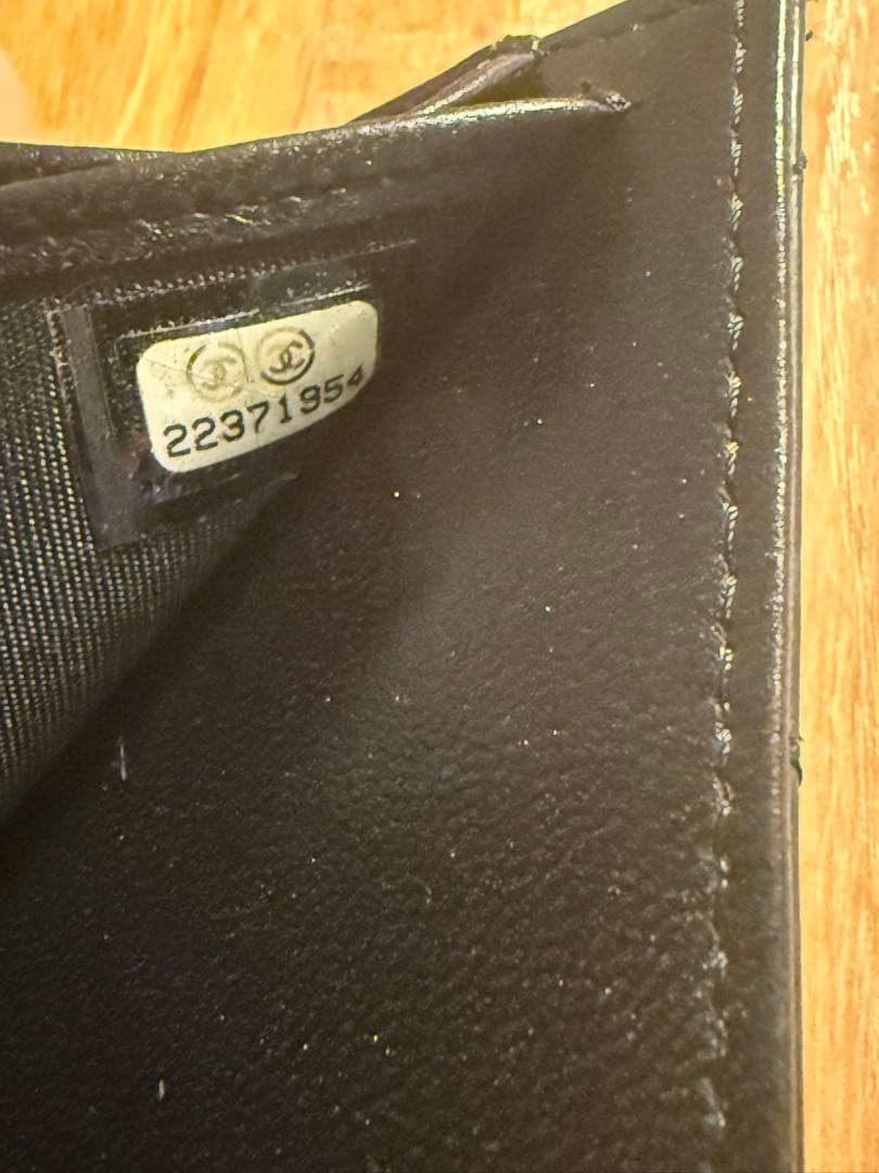 CHANEL Boy Wallet Black Leather Used W11cm H10cm D1.5cm thumbnail 4