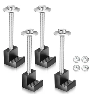 Upgraded Truck Tool Box Mounting Kit Comes With Fastening Nuts - Black 