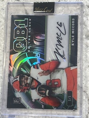  Kyle McCord 1/1 Auto RC Rookie Card, 2024 QB1 On The Clock Wild Card