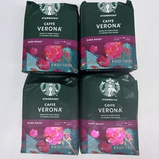 Starbucks Caffe Verona Ground Coffee Dark Roast 28oz 4 Bags BB12/24/25