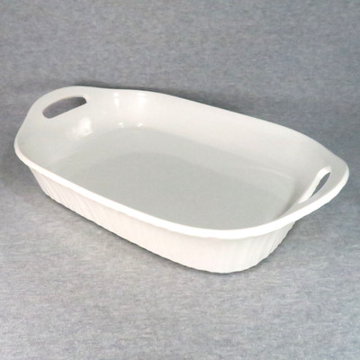 Corningware French White 3-Qt 2.8 Liter Oblong Casserole Lasagna Baking Dish