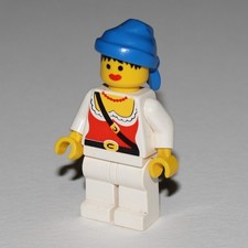 LEGO Vintage Classic Pirates Female Minifigure Woman w/ Blue Bandana