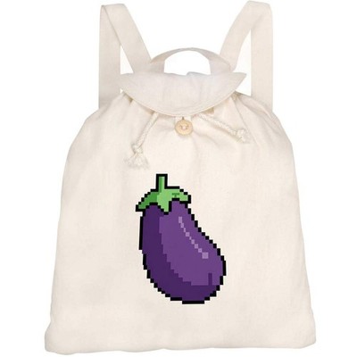 Canvas-Rucksack / Backpack 'Pixel Style Eggplant' (RK00045245)