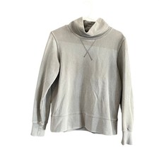 Madewell Funnel Neck Sweatshirt Faded Grey Mock Neck V-Stitch Pullover Small
