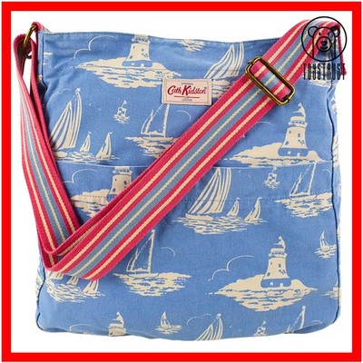 Cath Kidston Umhängetasche Messenger Schulter Canvas Baumwolle Mono Boot Marin CR39