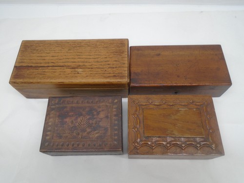 Vintage Wooden Storage Boxes Pots and Vases Job Lot - Picture 4 of 5