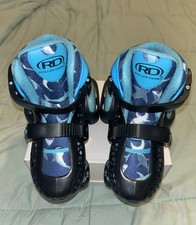 ROLLER DERBY Trac Star Blue/Black/Skates Quick Fit Adjustable Size 11-2