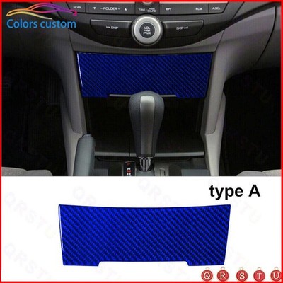 Below Center Console Compartment Cover Trim For Honda Accord Blue Carbon Fiber