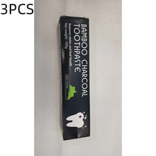 Activated Charcoal Black Toothpaste Bamboo Coconut Plaque Removal Whitening Oral