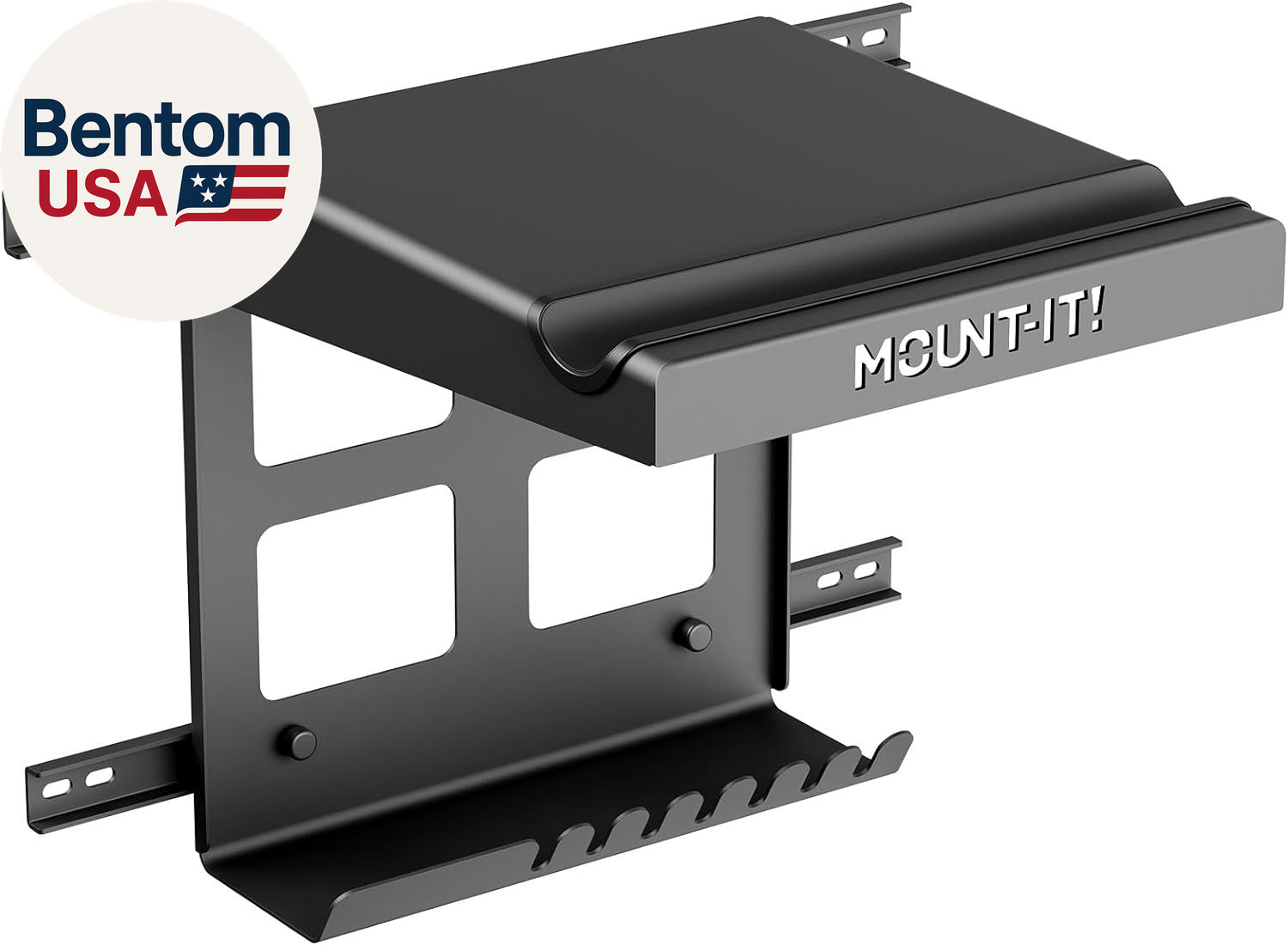 Bike Wall Mount Rack with Shelf and Hooks, Horizontal Indoor Bike Rack Garage Ho
