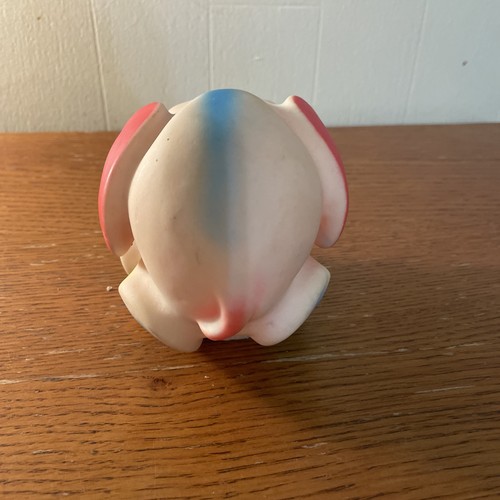 Sanitoy Squeaky Elephant Toy Vintage Multicolor Taiwan - Imagen 3 de 9