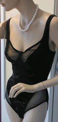 Dacapo Damen Body, schwarzer Samt mit Tüll,  mit Bügel 