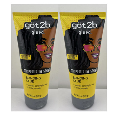 Got2b glued BONDING GLUE for Wigs, Invisible & Gentle, 6 oz Each, 2 PACK