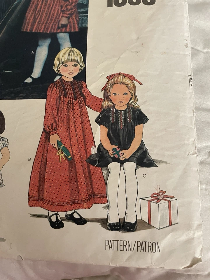 🌷Vintage Little Vogue # 1565 Sewing Pattern Childrens Dresses Size 2~ UNCUT - Image 4 of 4