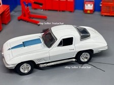 1964-1967 Chevy Corvette Stingray 427 White W Blue Trim Black Interior