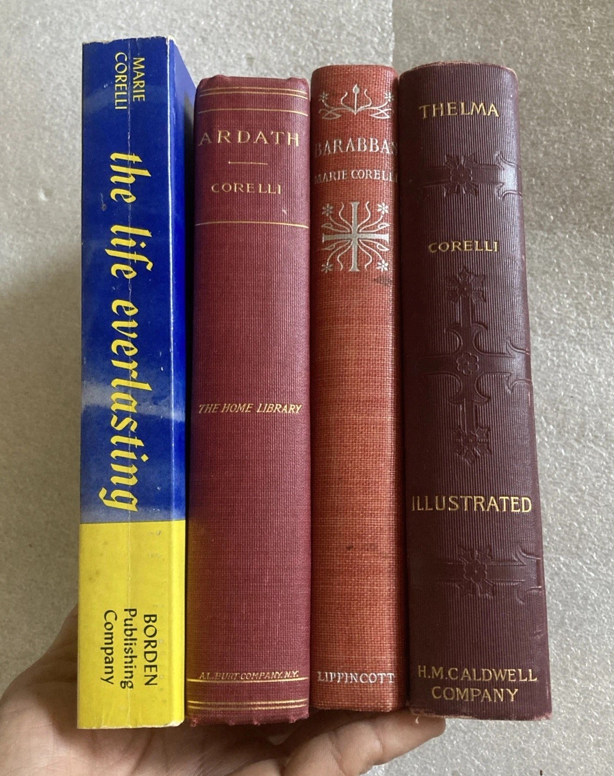 4 Vintage Antique Marie Corelli Occult Spiritualist Novel Collection Past Lives