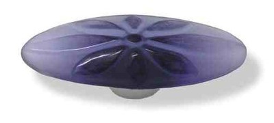 (As-Is) (5 Pack) 3-3/4 inch Betsy Fields Flower Pull Frosted Plum with Satin Nic