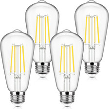 4-Pack Vintage E26 LED Edison Bulbs 100W Equivalent 1400LM High Brightness 8W ST