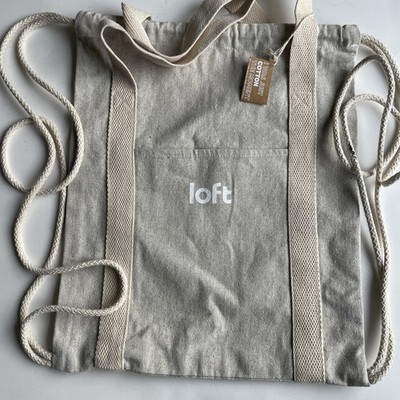 NEW loft drawstring tote bag carry straps and backpack strings