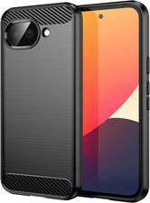 For Google Pixel 10A Case Carbon Gel Phone Cover Shockproof + Screen Protector