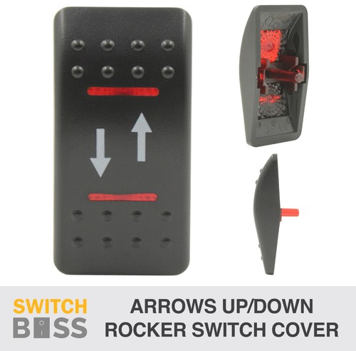 Rocker Switch Cover Only ARROWS UP/DOWN - suit Red LED Boat Caravan ...