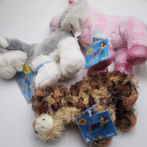 Ganz Webkinz Pluss Various Sizes Husky Leopard Frog Pony Hippo & More Lot of 14 - Picture 11 of 11