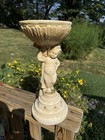 New ListingAntique Chalkware cherub planter birdbath Vintage French Italian Child Cherub