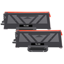 2 Pack TN360 Toner Cartridge For Brother TN-360 HL-2140 HL-2170W MFC-7340 7840W
