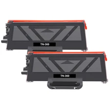 2 Pack TN360 Toner Cartridge For Brother TN-360 HL-2140 HL-2170W MFC-7340 7840W