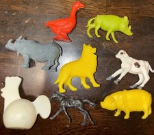 Vintage Assortment Of Plastic Animals Zoo Farm