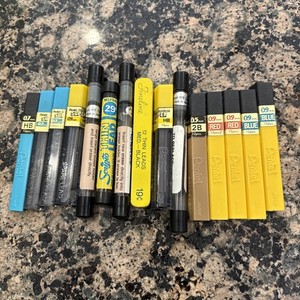 Mixed Lot of 15  Mechanical Pencil Lead 0.5mm and 0.7mm, and 0.9mm