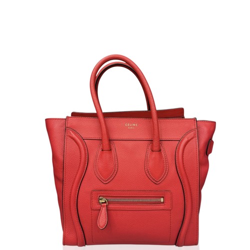 Celine Micro Luggage Red Hammered Calfskin (ws033026f0)