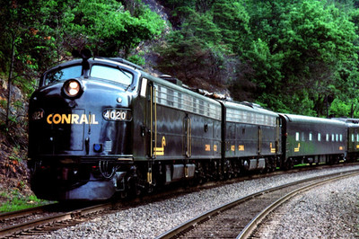 1986 Conrail Print Locomotive 4020 GM EMD E8A Inspection Train Built 1951