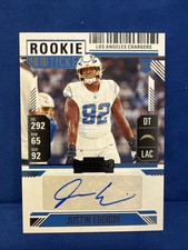 2024 Contenders Optic Justin Eboigbe Rookie Ticket Auto RC Chargers