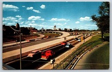 Michigan MI Detroit Edsel Ford & John Lodge Expressway Junction Postcard, I31