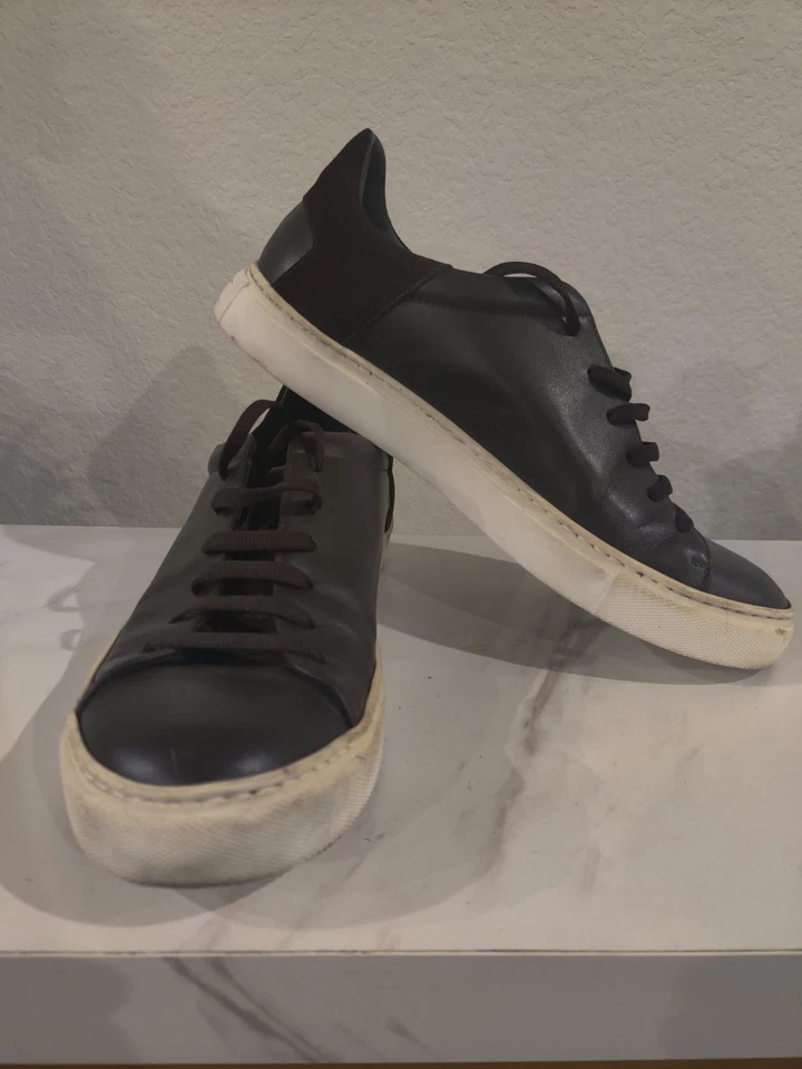 PAL ZILERI - Zapatillas de cuero gamuza - Marrón oscuro EU41 / UK7 Foto 2 de 4