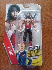 Rare X-pack Figure with Build A Mean Gene Okerlund WWE Wrestling Mattel